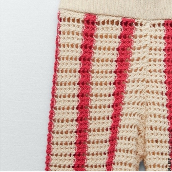 NWT Zara Openwork Knit Shorts - Picture 6 of 10